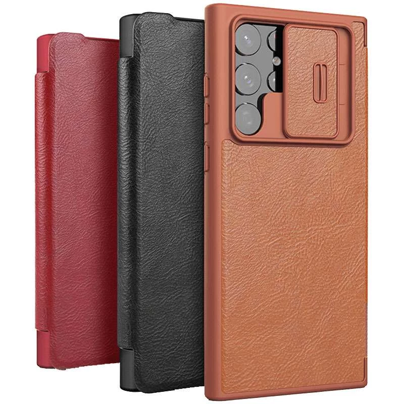 Шкіряний чохол-книжка Nillkin Qin Pro Camshield для Samsung Galaxy S22 Ultra фото 1 з 1