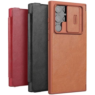 Шкіряний чохол-книжка Nillkin Qin Pro Camshield для Samsung Galaxy S22 Ultra фото 1 Шкіряний чохол-книжка Nillkin Qin Pro Camshield для Samsung Galaxy S22 Ultra фото 1 з 1
