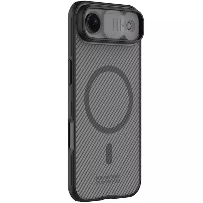 Пластиковая накладка Nillkin Pro со шторкой для камеры и магнитом для Apple iPhone 17 Air (6.5") – Transparent black. Фото 1 Пластиковая накладка Nillkin Pro со шторкой для камеры и магнитом для Apple iPhone 17 Air (6.5") – Transparent black. Фото 1 из 6