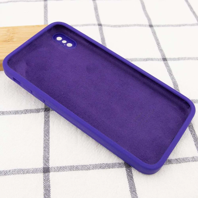 Чехол Silicone Case Square с защитой камеры для Apple iPhone XS Max (6.5") – Фиолетовый / Ultra Violet. Фото 3 из 3
