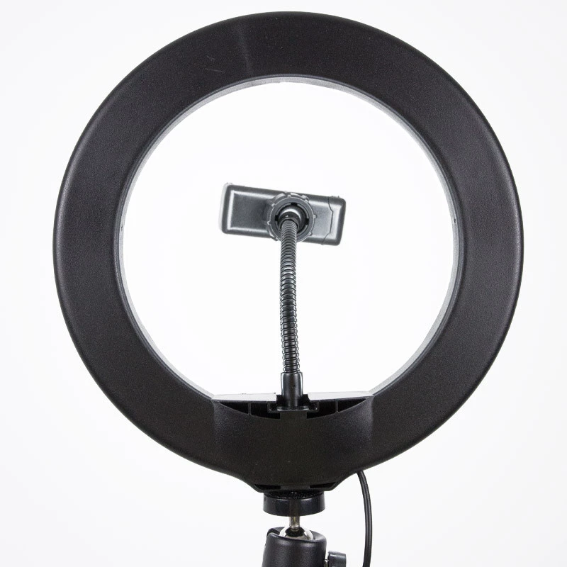 Кольцевая светодиодная LED лампа Arc Ring 10" + tripod 2.1m – Black. Фото 6 из 10