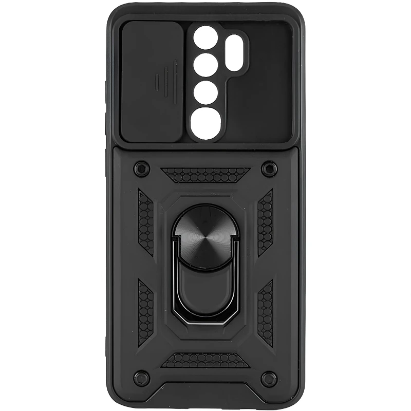 Удароміцний чохол Ummi Camshield Serge Ring (in box) для Xiaomi Redmi Note 8 Pro – Чорний / Black. Фото 1 з 3