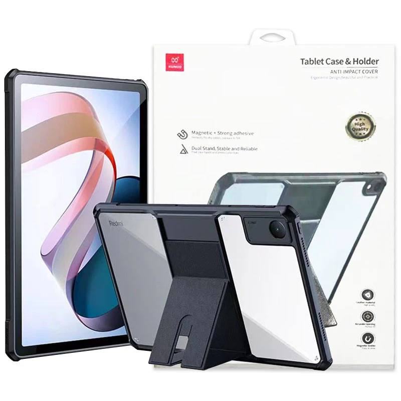 TPU+PC чохол Xundd Stand з посиленими кутами на Xiaomi Redmi Pad SE (8.7") – Чорний. Фото 1 з 8
