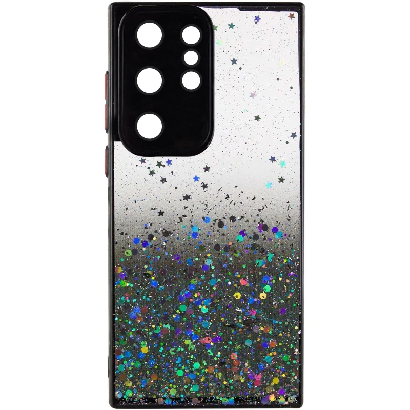 Чехол с блестками и защитой камеры для Samsung Galaxy S23 Ultra – Черный. Фото 2 из 6