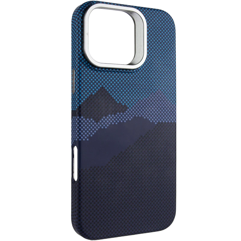 TPU чехол Pixel Craft with MagSafe для Apple iPhone 16 – Mountain Blue. Фото 2 из 9