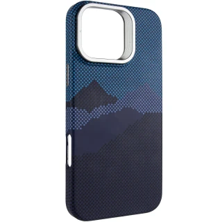 TPU чехол Pixel Craft with MagSafe для Apple iPhone 16 — Mountain Blue