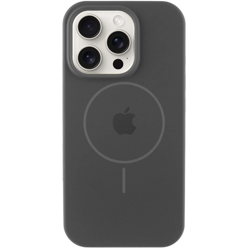 Чехол Silicone Armor Max with MagSafe для Apple iPhone 16 Plus – Серый / Dark Gray. Фото 1 из 1
