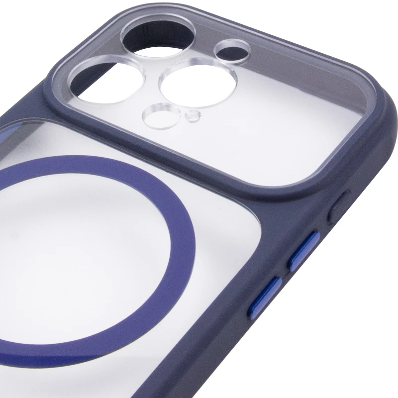 Чохол TPU GETMAN Moon Clear with MagSafe для Apple iPhone 14 Pro (6.1") – Blue. Фото 5 з 6