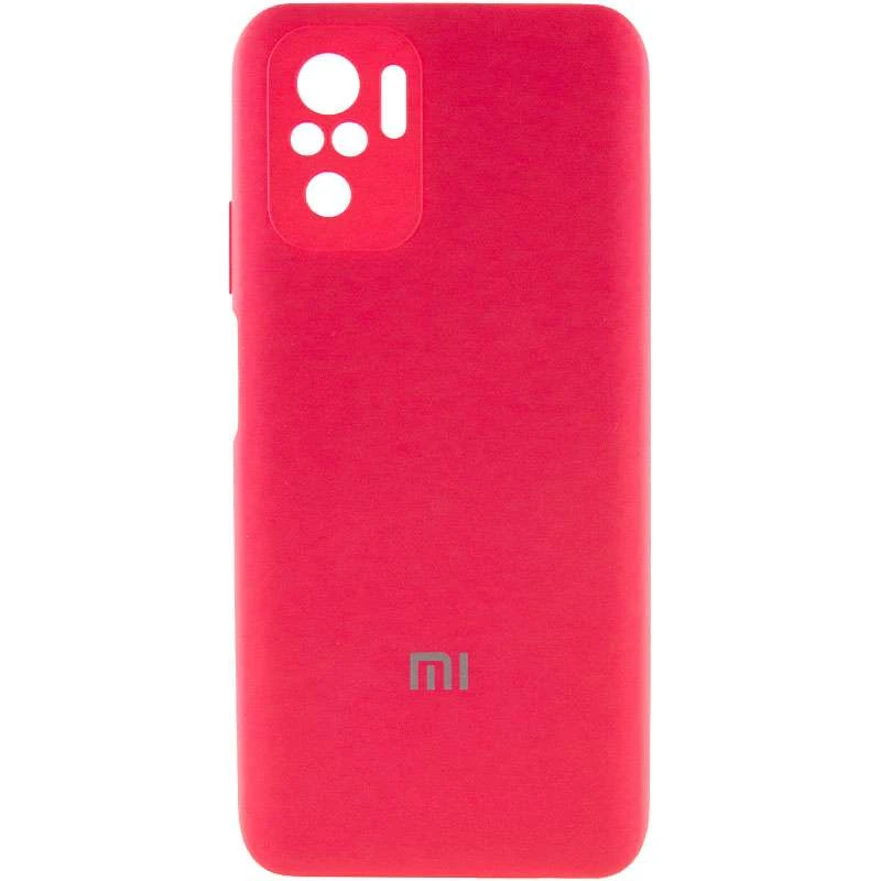 

Чохол Silicone Case з закритим низом та захистом камери на Xiaomi Redmi Note 10 / Note 10s (Рожевий / Barbie pink)