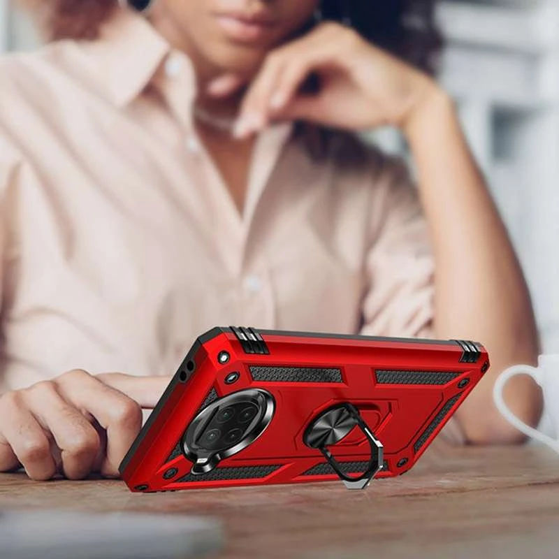 Протиударний чохол Serge Ring з кільцем на Xiaomi Mi 10T Lite / Redmi Note 9 Pro 5G – Червоний. Фото 7 з 8