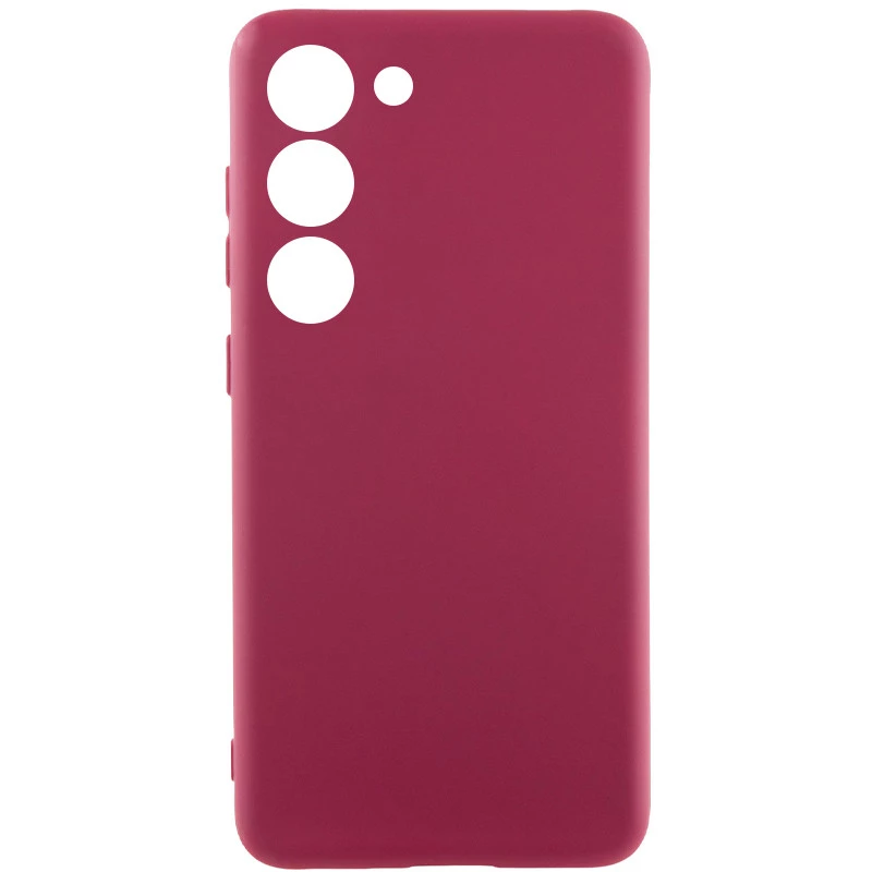 Чохол Silicone Case Lakshmi з закритою камерою на Samsung Galaxy S23 – Бордовий / Marsala. Фото 2 з 17