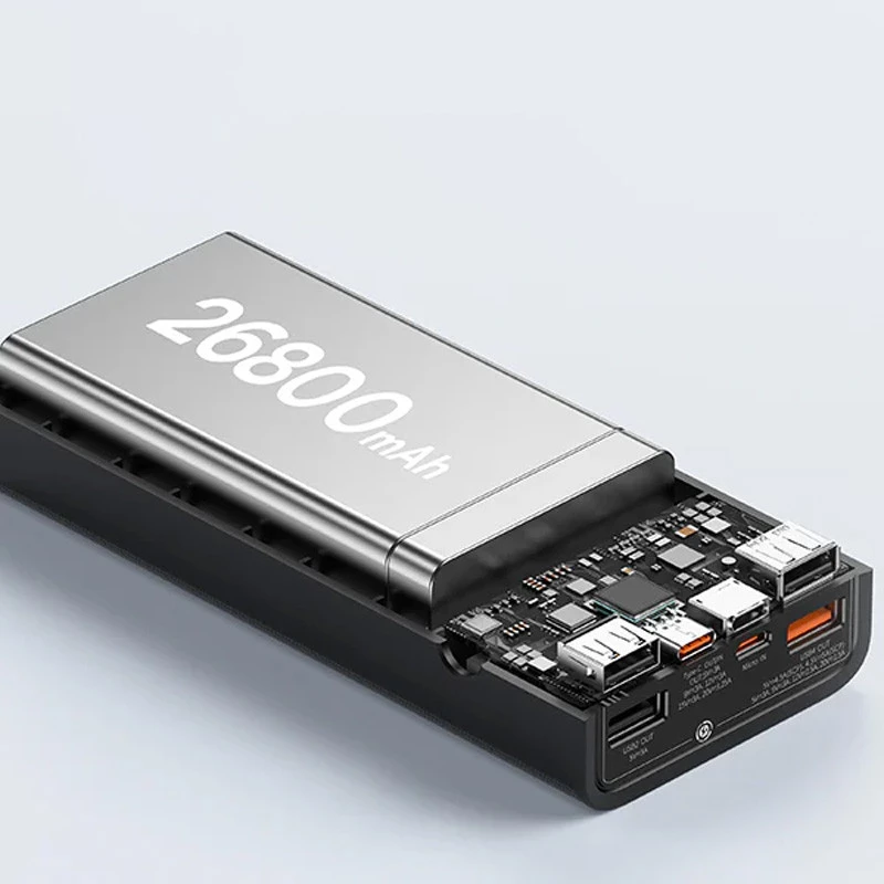 Портативний зарядний пристрій Baseus Amblight Digital Display 65W 26800 mAh (P10022402113-00) – Black. Фото 7 з 8