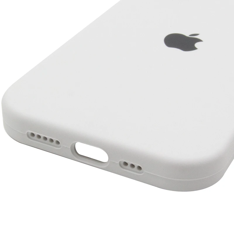 Чехол Silicone Case с закрытым низом для Apple iPhone 16 Pro – Белый / White. Фото 13 из 13