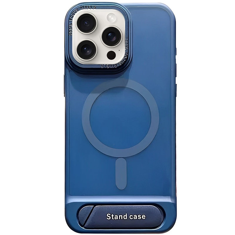 TPU+PC чехол Stand case для Apple iPhone 16 Pro – Blue. Фото 1 из 8