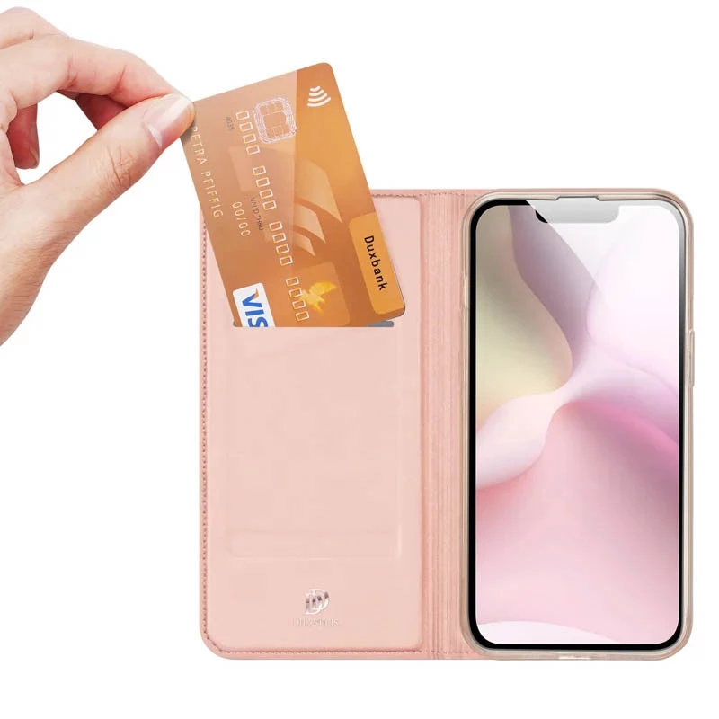 Чехол-книжка Dux Ducis для Apple iPhone 16e (6.1") – Rose Gold. Фото 2 из 6