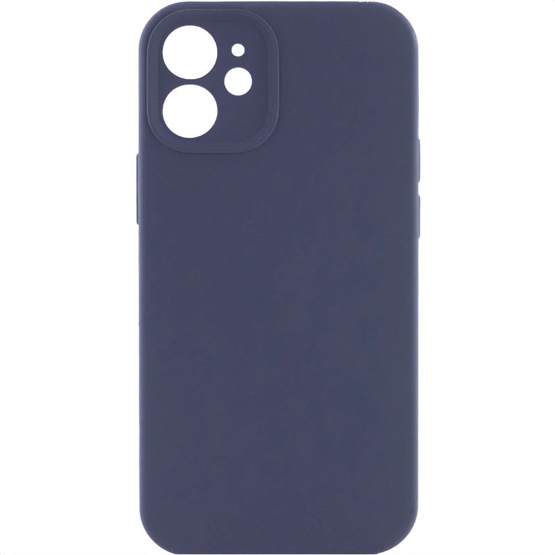 Чохол Silk Full Camera Protective (AA) NO LOGO для Apple iPhone 12 (6.1") – Темно-синій / Midnight blue. Фото 1 з 4