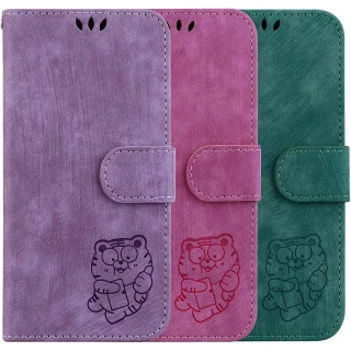 Кожаный чехол-книжка Cute Tiger для Samsung Galaxy A06 фото 1 из 1