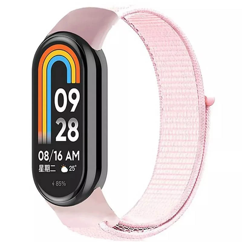 

Ремешок Nylon для Xiaomi Mi Band 8 (Розовый), Рожевий