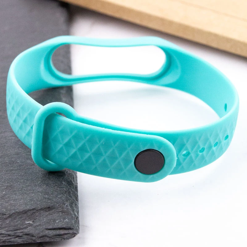 Ремешок Rhomb для Xiaomi Mi Band 3/4 – Бирюзовый. Фото 5 из 6
