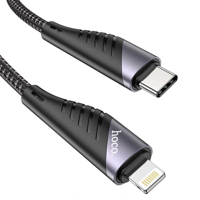 Дата кабель Hoco U95 Freeway 4in1 USB/Type-C to Type-C/Lightning 60W (1.2m) – Black. Фото 5 з 6