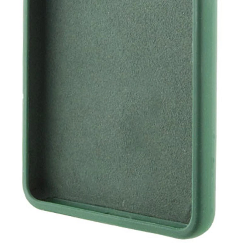 Кольоровий силіконовий чохол GETMAN із закритою камерою для Xiaomi Redmi 13 4G – Зелений / Dark green. Фото 3 з 3