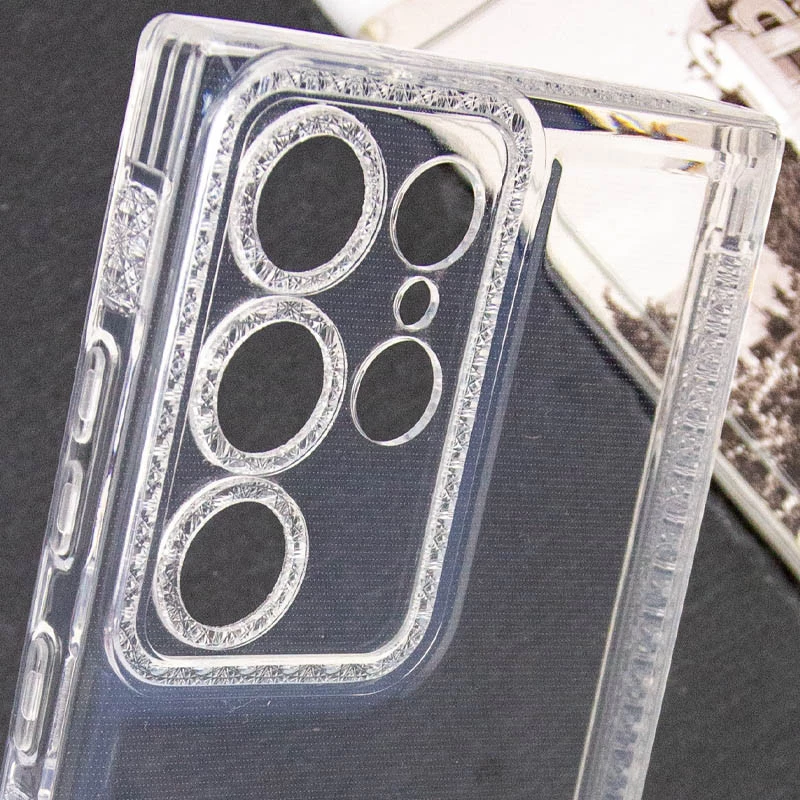 Силиконовый чехол с узором на Samsung Galaxy S22 Ultra – Прозрачный. Фото 5 из 6