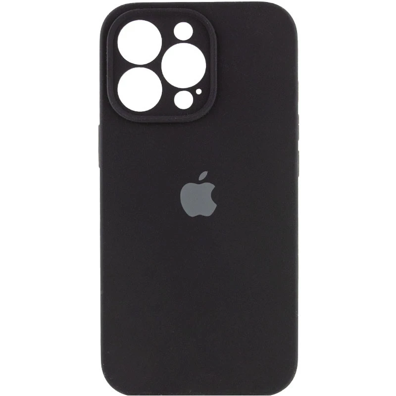 Чехол Silicone Case с защитой камеры для Apple iPhone 16 Pro – Черный / Black. Фото 1 из 1