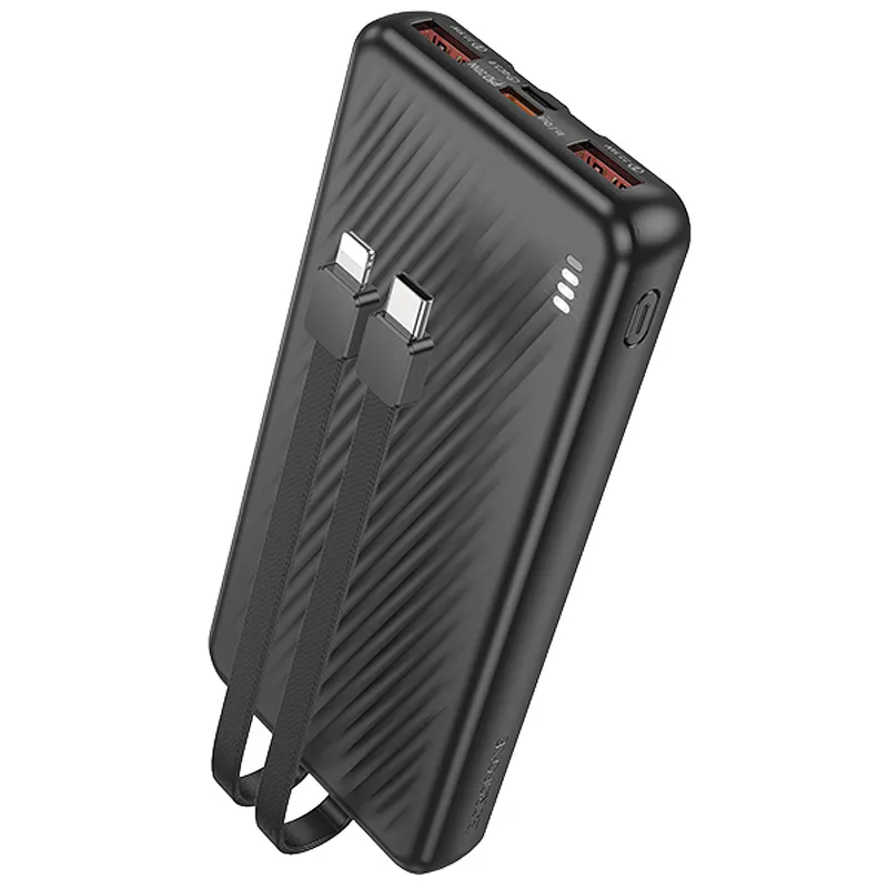Портативний ЗП Power Bank Borofone BJ57 Graceful 22.5W+PD20W with cable 10000 mAh – Black. Фото 1 з 5