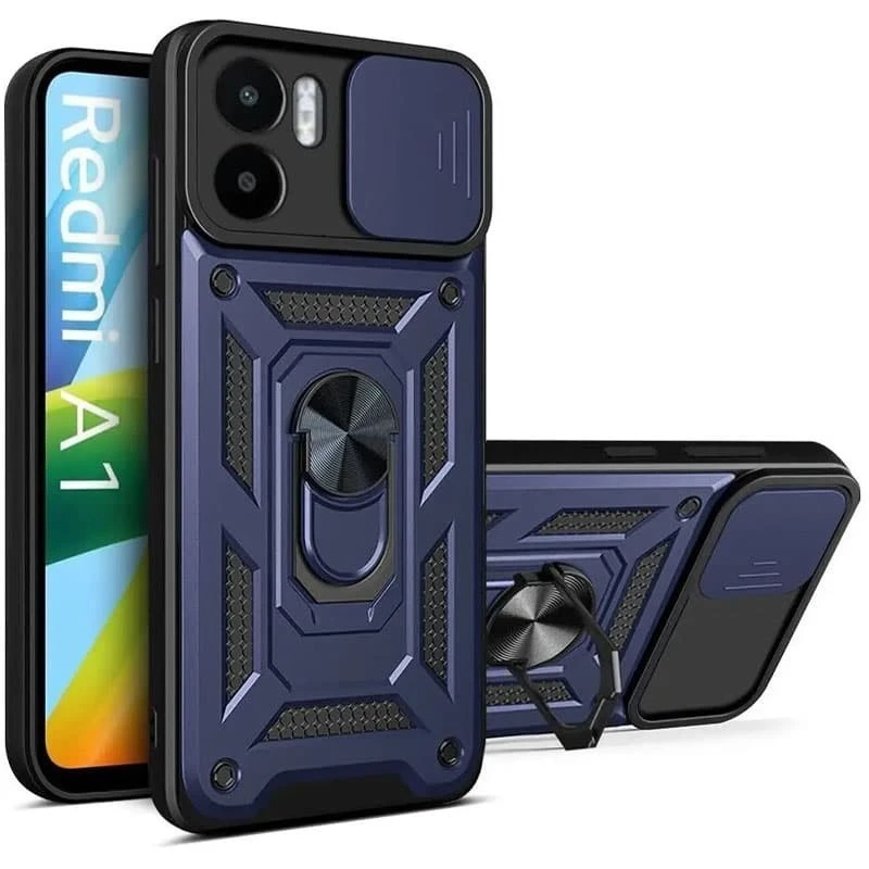 Удароміцний чохол Ummi Camshield Serge Ring (in box) для Xiaomi Redmi A1 / A2 – Синій. Фото 1 з 1