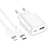 МЗП Hoco C109A Fighter PD20W (1USB-C) + кабель Type-C to Lightning – White. Фото 5 з 5