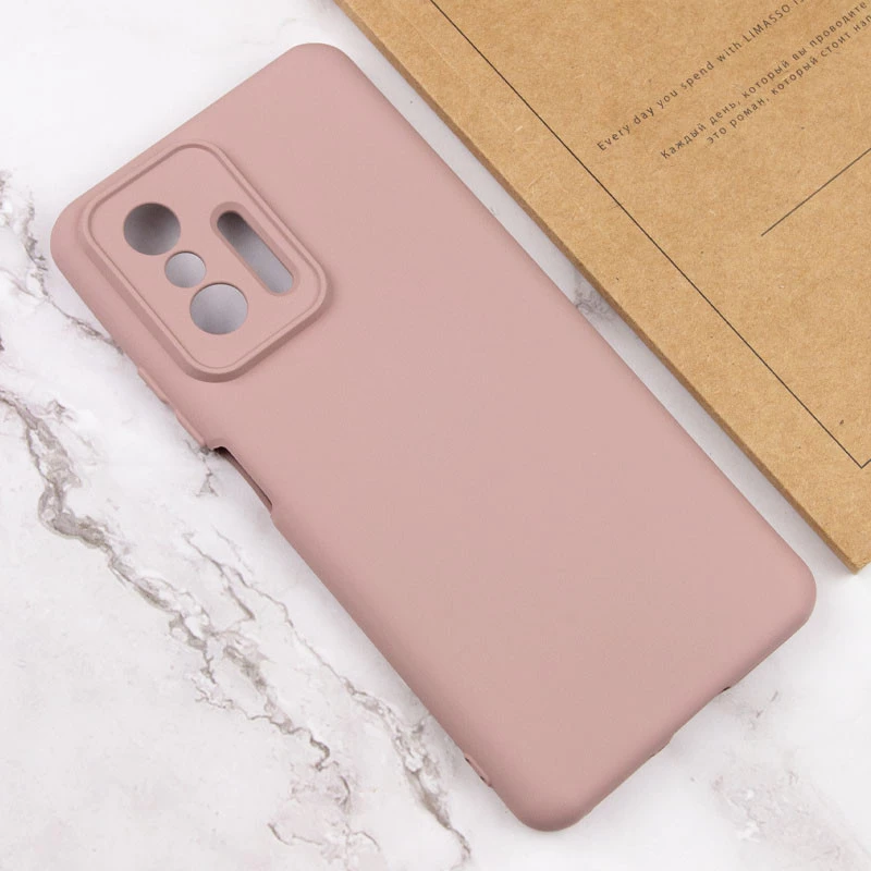 Чехол Silicone Case Lakshmi Plus с закрытой камерой для Xiaomi 11T / 11T Pro – Розовый / Pink Sand. Фото 4 из 4