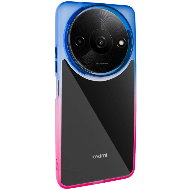 Силіконовий чохол фреш на Xiaomi Redmi A3 – Рожевий / Синій. Фото 2 з 9