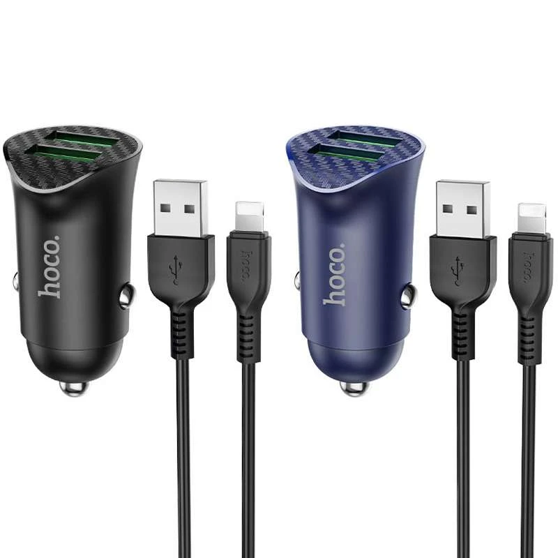 

АЗП Hoco Z39 QC3.0 (2USB) + Lightning