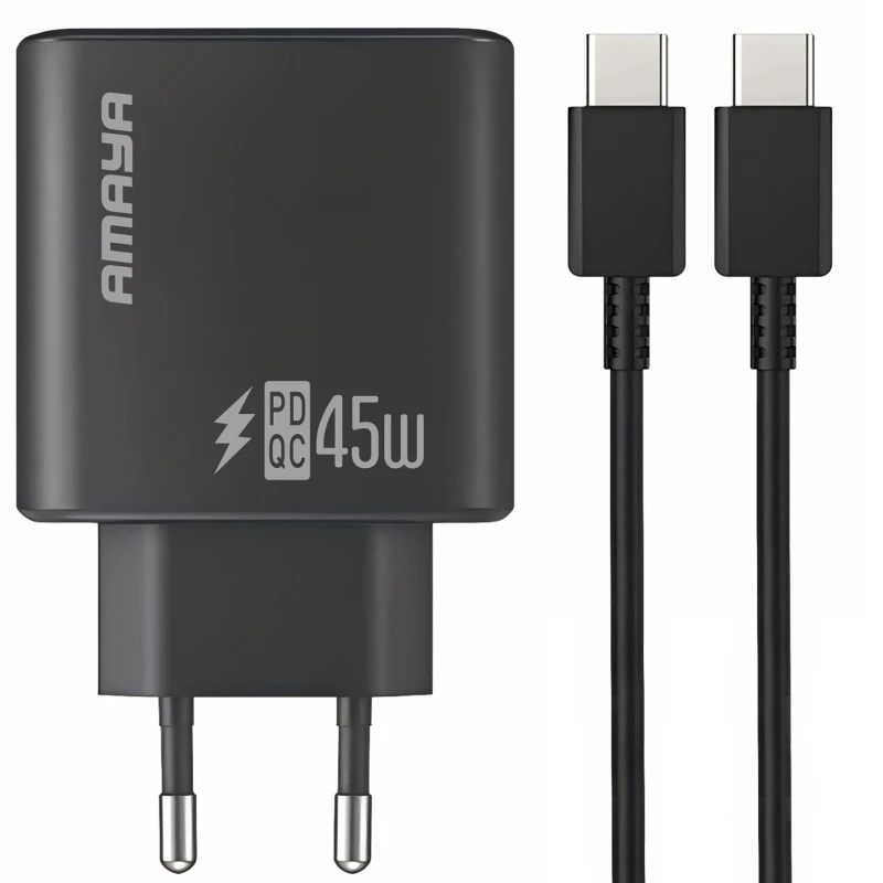 МЗП Amaya E70S PD45W (1USB-C) + кабель Type-C to Type-C фото 1 з 1