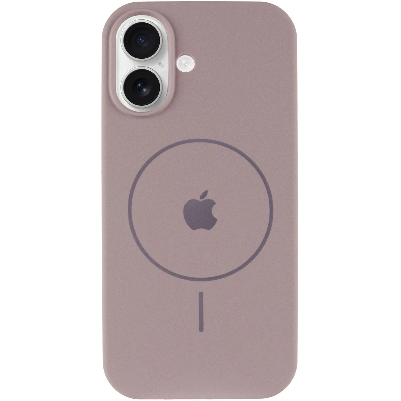 Чохол Silicone Case Full Protective (AA) V2 with MagSafe для Apple iPhone 17 (6.3") – Сірий / Lavender. Фото 5 з 11