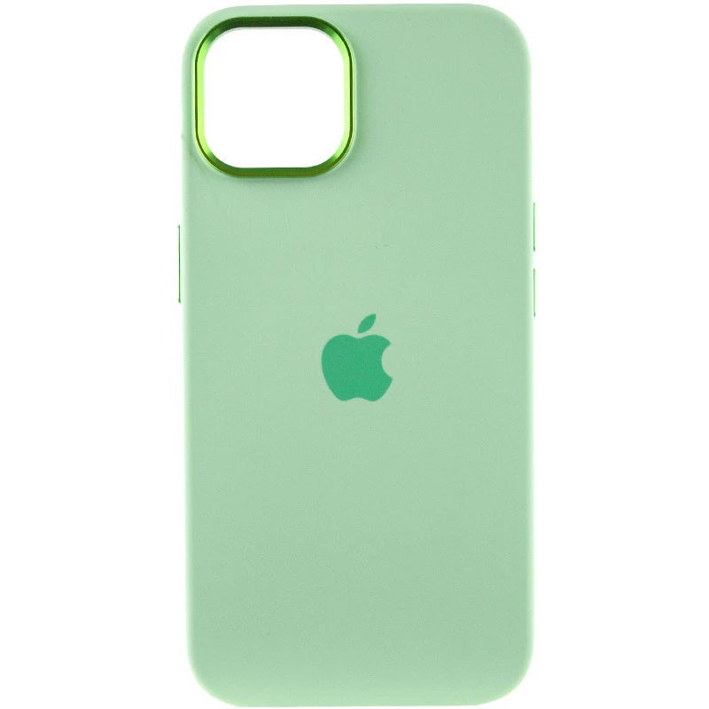Чохол Silicone Case з металевими кнопками на Apple iPhone 12 Pro Max (6.7") – Зелений / Pistachio. Фото 3 з 9