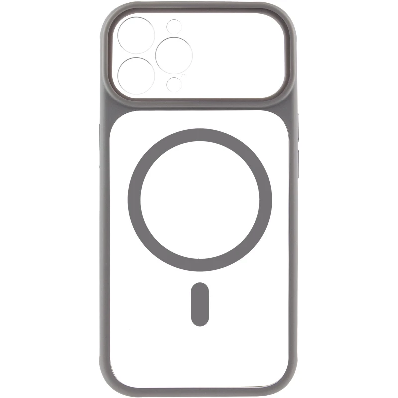 Чохол TPU GETMAN Moon Clear with MagSafe для Apple iPhone 12 Pro (6.1") – Grey. Фото 4 з 6