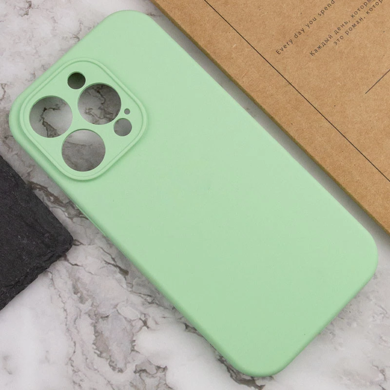 Чехол с закрытым низом Silicone Case для Apple iPhone 16 Pro Max – Зеленый / Pistachio. Фото 10 из 13
