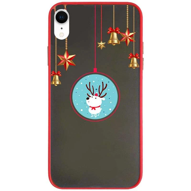 

TPU+PC чехол Christmas time для Apple iPhone XR (6.1") (Оленёнок), Оленя