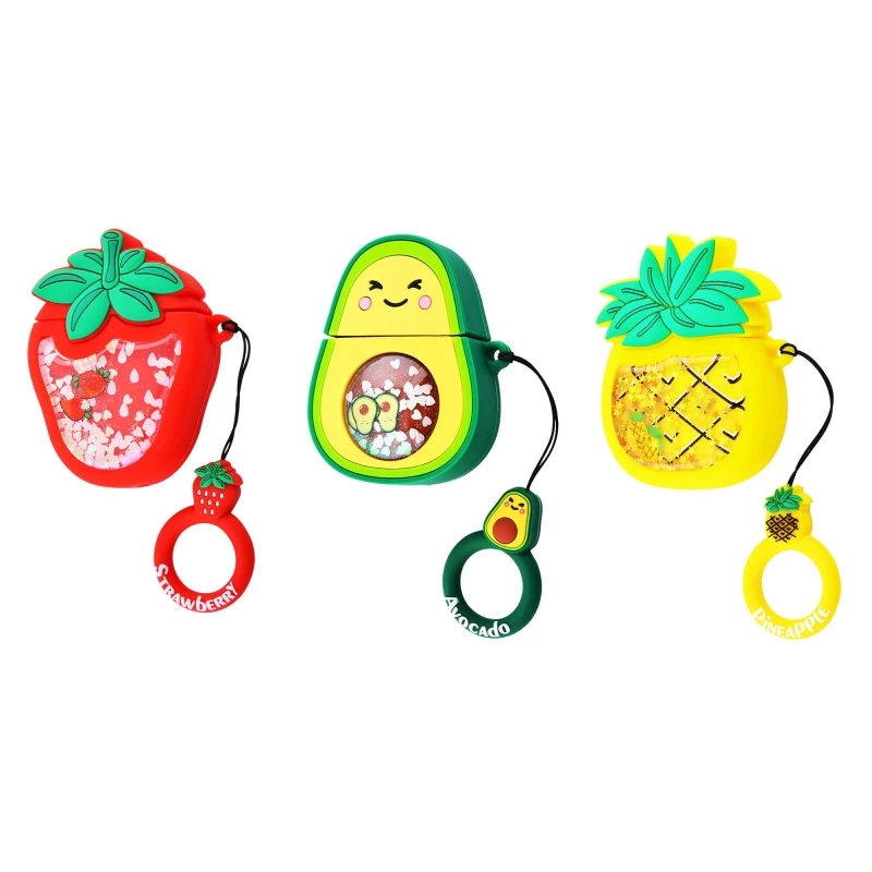 Силіконовий футляр Fruits series with Sparkles & Water для навушників AirPods 1/2 + кільце фото 1 з 1