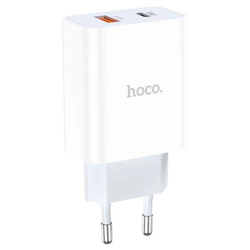 

СЗУ HOCO C97A PD20W+QC3.0 (1USB/1Type-C/3A) (Белый), Білий