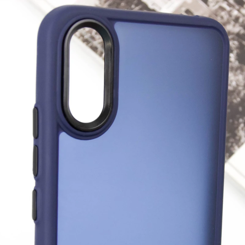 Чехол TPU+PC Lyon Frosted на Oppo A60 – Синий / Navy Blue. Фото 4 из 6