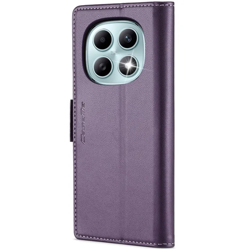 Кожаный чехол-книжка CaseMe Nappa leather для Xiaomi Redmi Note 15 4G/5G (EU) – Purple. Фото 4 из 10