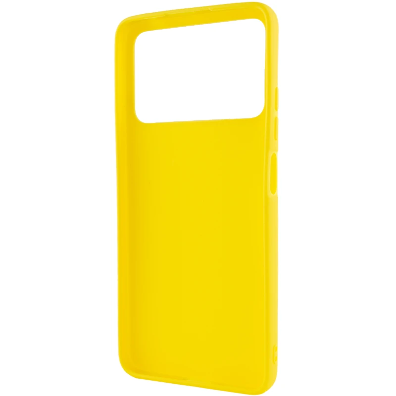Кольоровий силіконовий чохол на Xiaomi Poco X4 Pro 5G – Жовтий. Фото 6 з 7