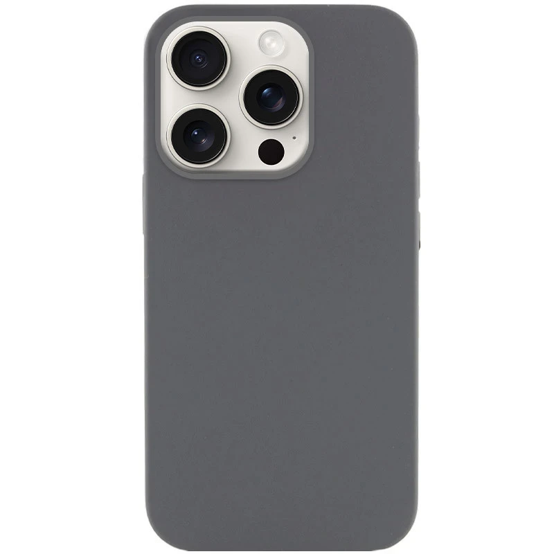 Silicone Case (AA) NO LOGO with MagSafe для Apple iPhone 16 Pro – Сірий / Dark Gray. Фото 1 з 1