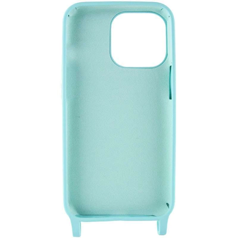 Чохол Cord case Ukrainian style з довгим кольоровим ремінцем на Apple iPhone XS (5.8") – Бірюзовий / Marine Green. Фото 2 з 4