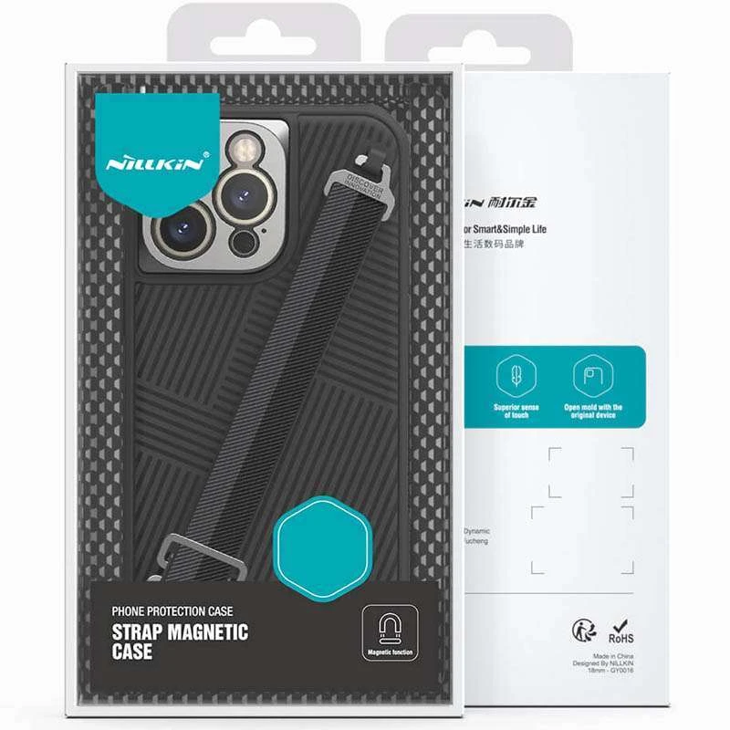 Карбоновая накладка Nillkin Strap Magnetic Case для Apple iPhone 14 Pro Max (6.7") фото 4 из 4