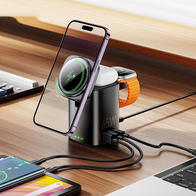 БЗП Hoco CQ20A Clever 6in1 PD65W – Black. Фото 8 з 8