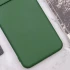 Кольоровий силіконовий чохол GETMAN із закритою камерою для Motorola Moto E13 – Зелений / Dark green. Фото 4 з 4