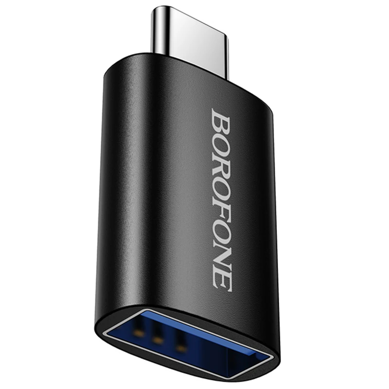 Перехідник Borofone BV26C Type-C Male to USB Female USB3.0 – Black. Фото 1 з 6